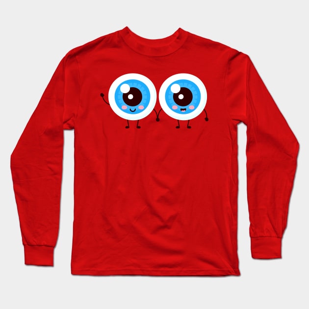 eye balls cute Long Sleeve T-Shirt by Mako Design 